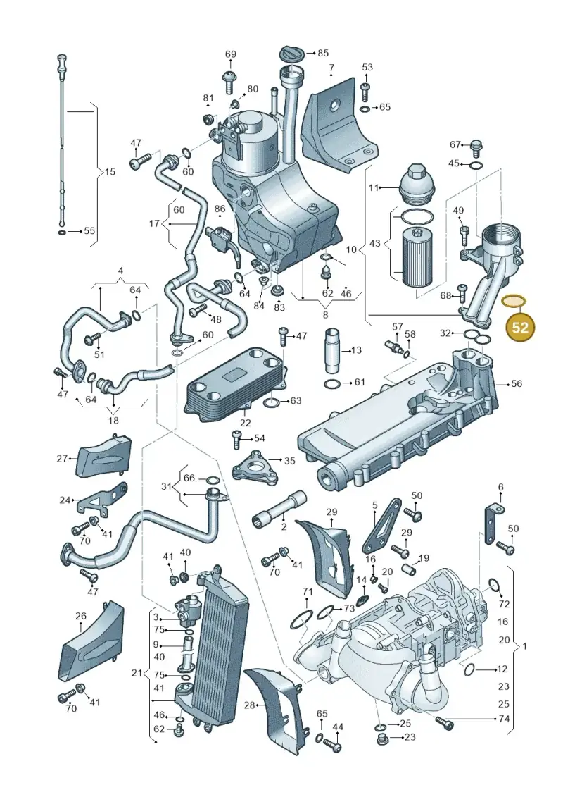 N10538201 — Audi R8 qu. 5.2 (2012-2015) diagram 618115100, position 52