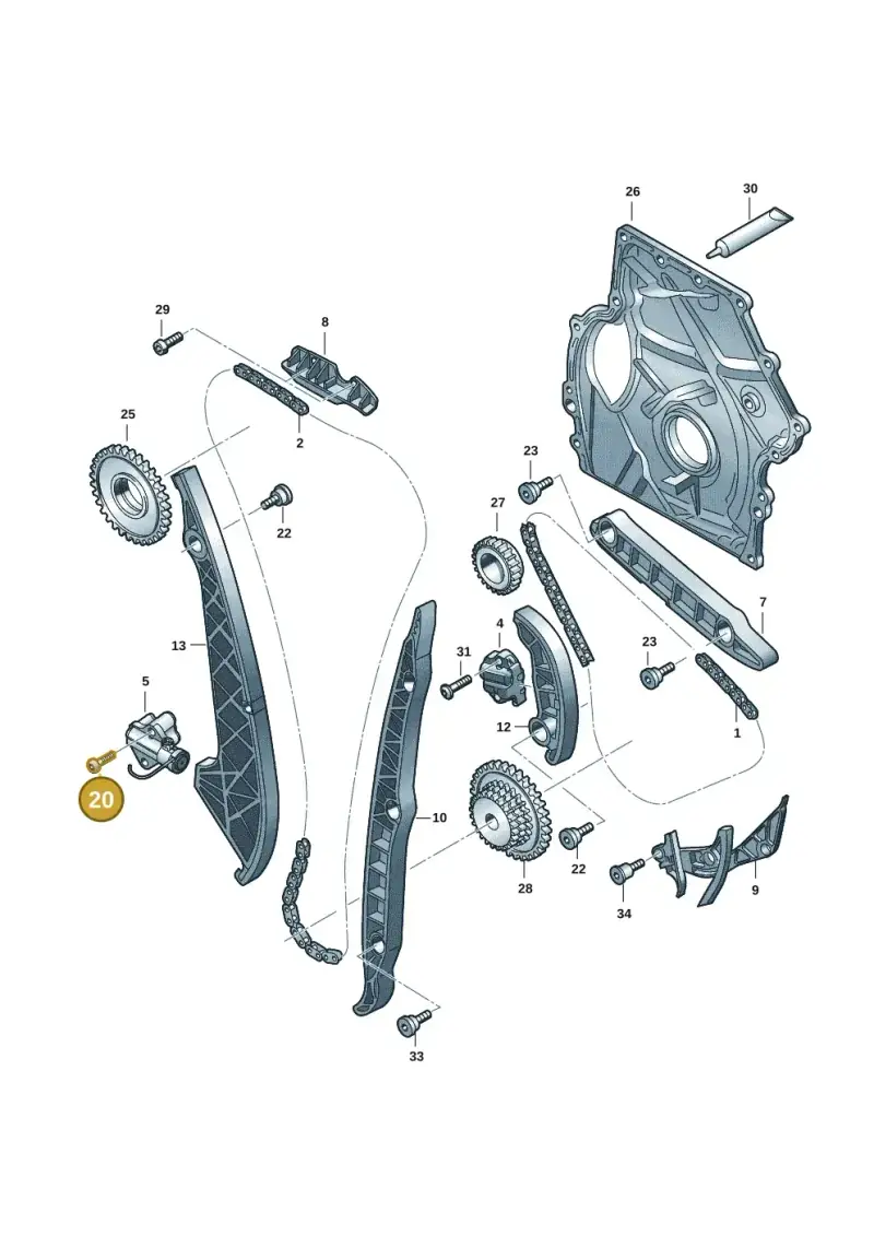 N10554002 — Audi A5 Limo 2.0 (2024-) diagram 849109032, position 20