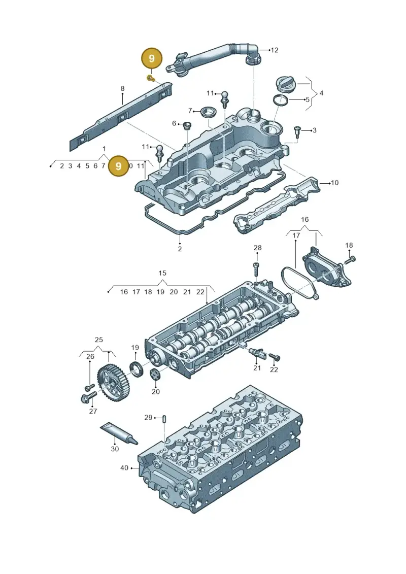 N10555702 — Audi A5 Limo 2.0 (2024-) diagram fys103700, position 9