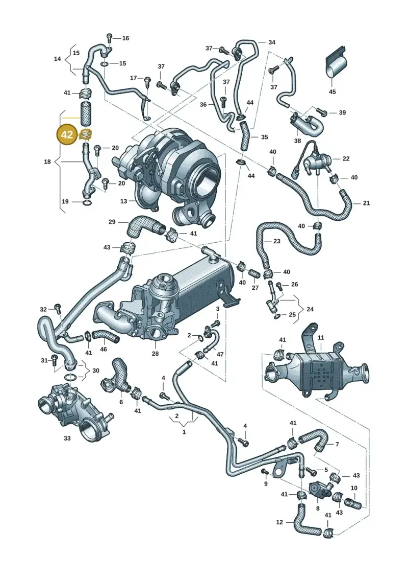 N10558601 — Audi A6 2.0 (2018-) diagram 430121106, position 42