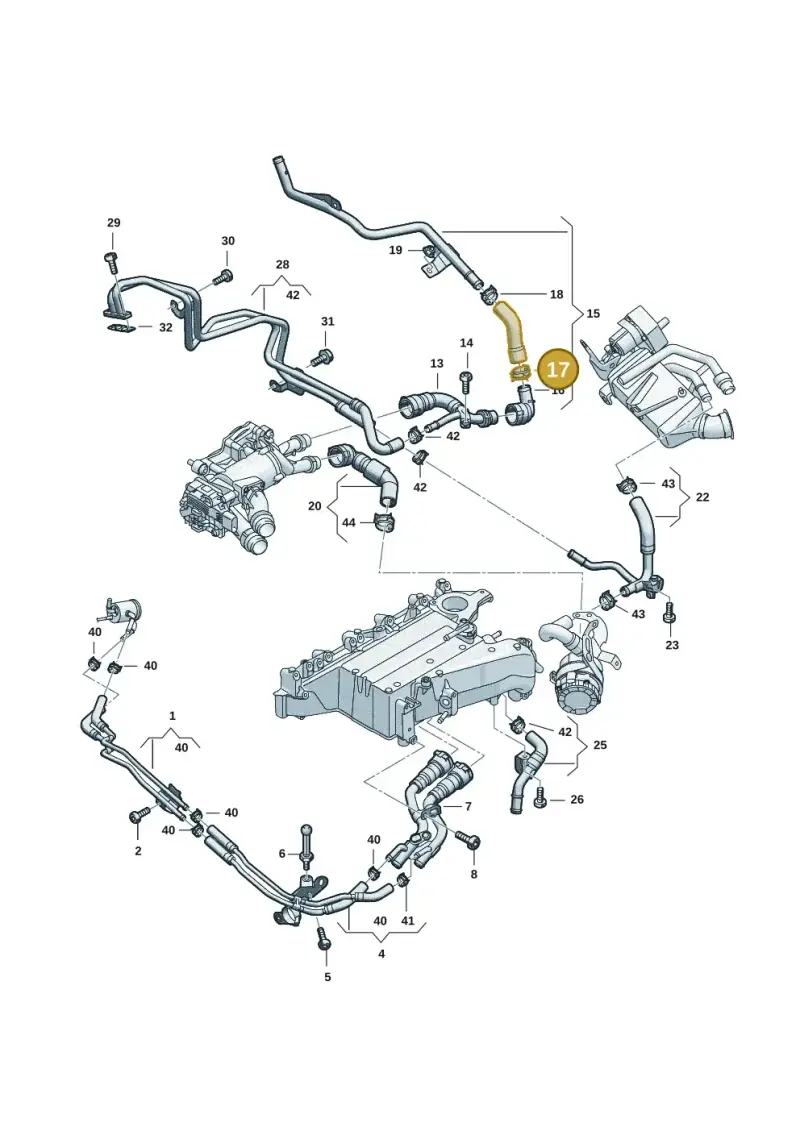 N10558701 — Audi A5 Limo 2.0 (2024-) diagram 05l121005, position 17