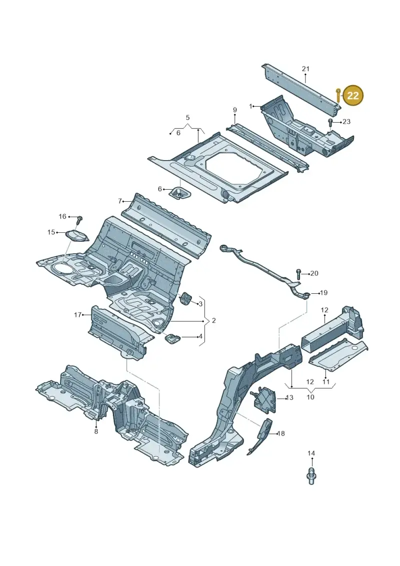 N10560702 — Audi A8L (2017-2022) diagram 838803260, position 22