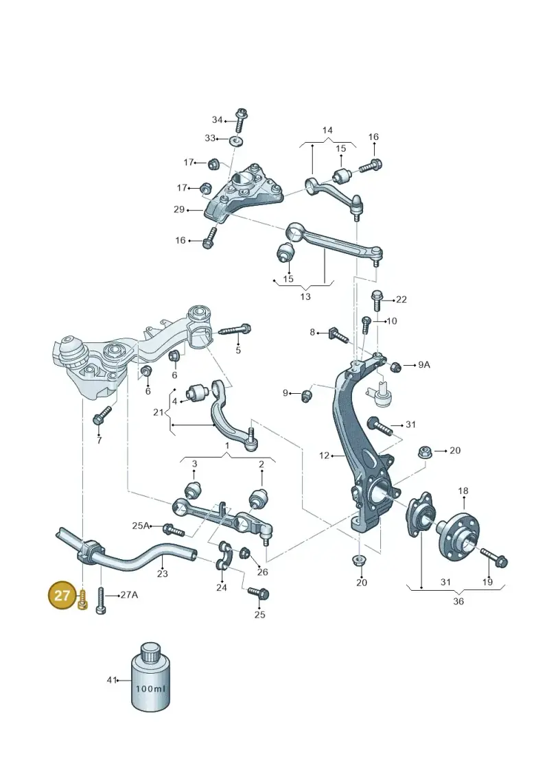 N10563402 — Audi A8/S8/qu. lang    08> (2007-) diagram 258407000, position 27