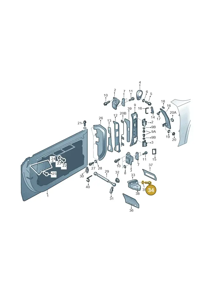 N10563402 — Audi A8L qu. 3.0 TDI (2013-2018) diagram 771831000, position 34