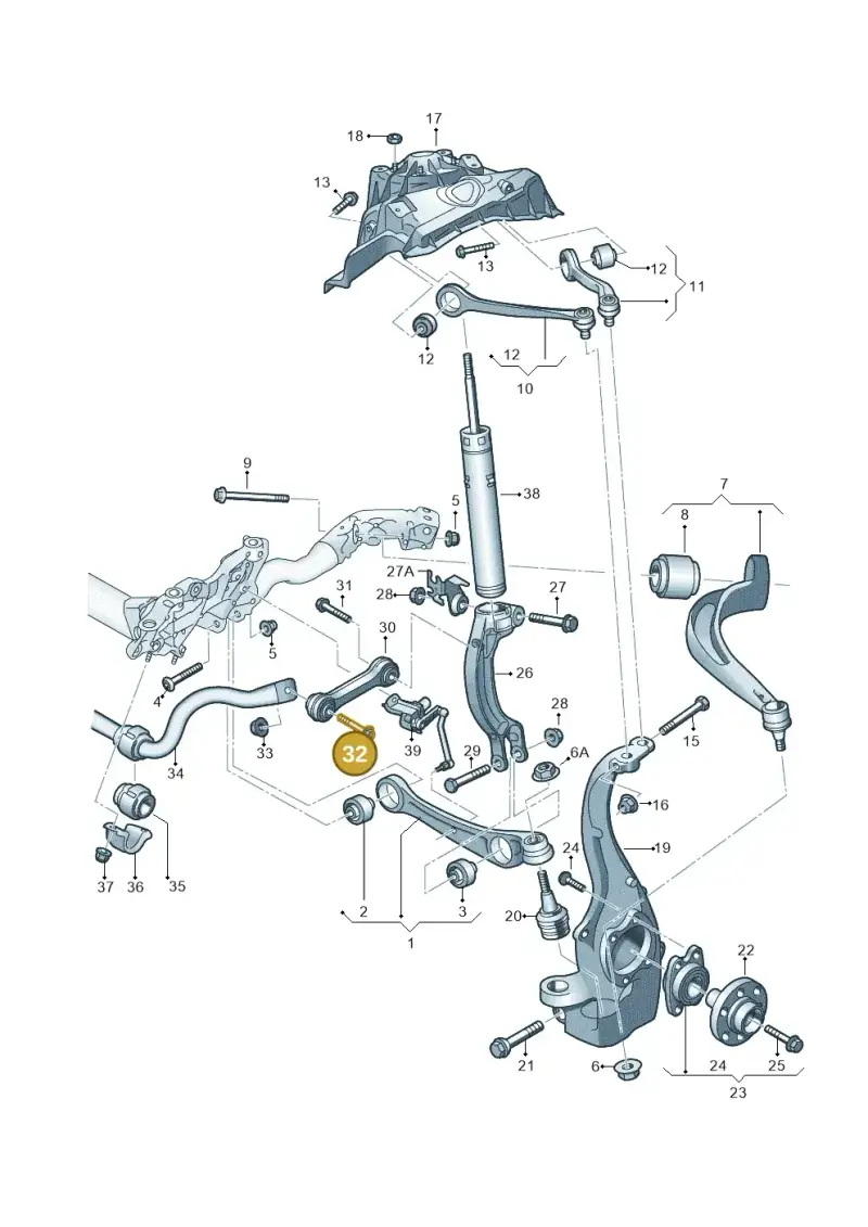 N10570702 — Audi RS6 Avant (2013-2018) diagram 758407000, position 32