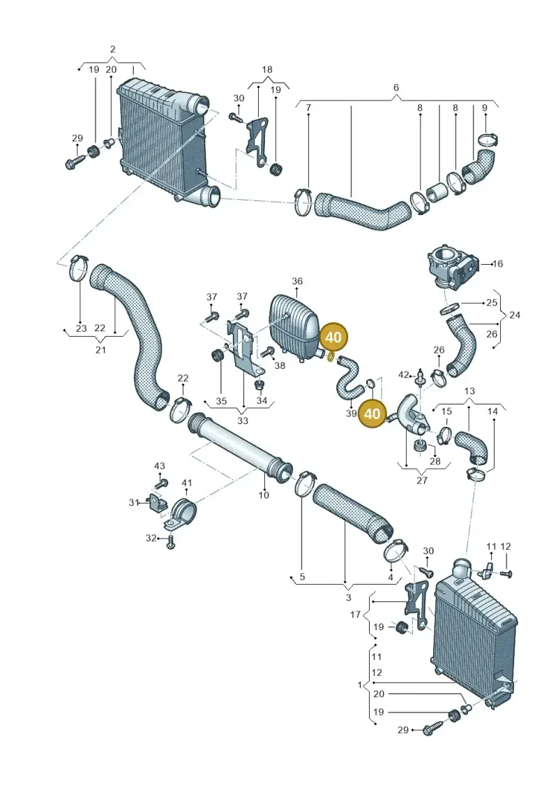 N10577101 — Audi A8L qu. 3.0 TDI (2013-2018) diagram 771145440, position 40