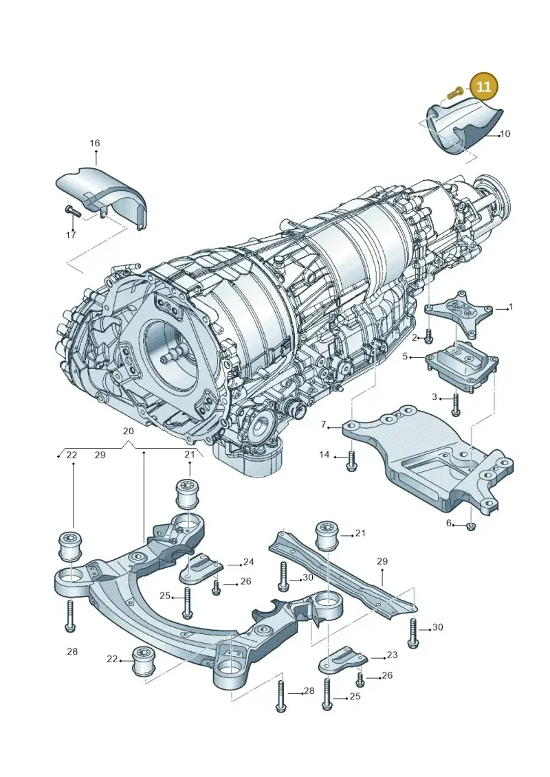 N10578904 — Audi A6 2.7 TDI (2008-2011) diagram 448399850, position 11