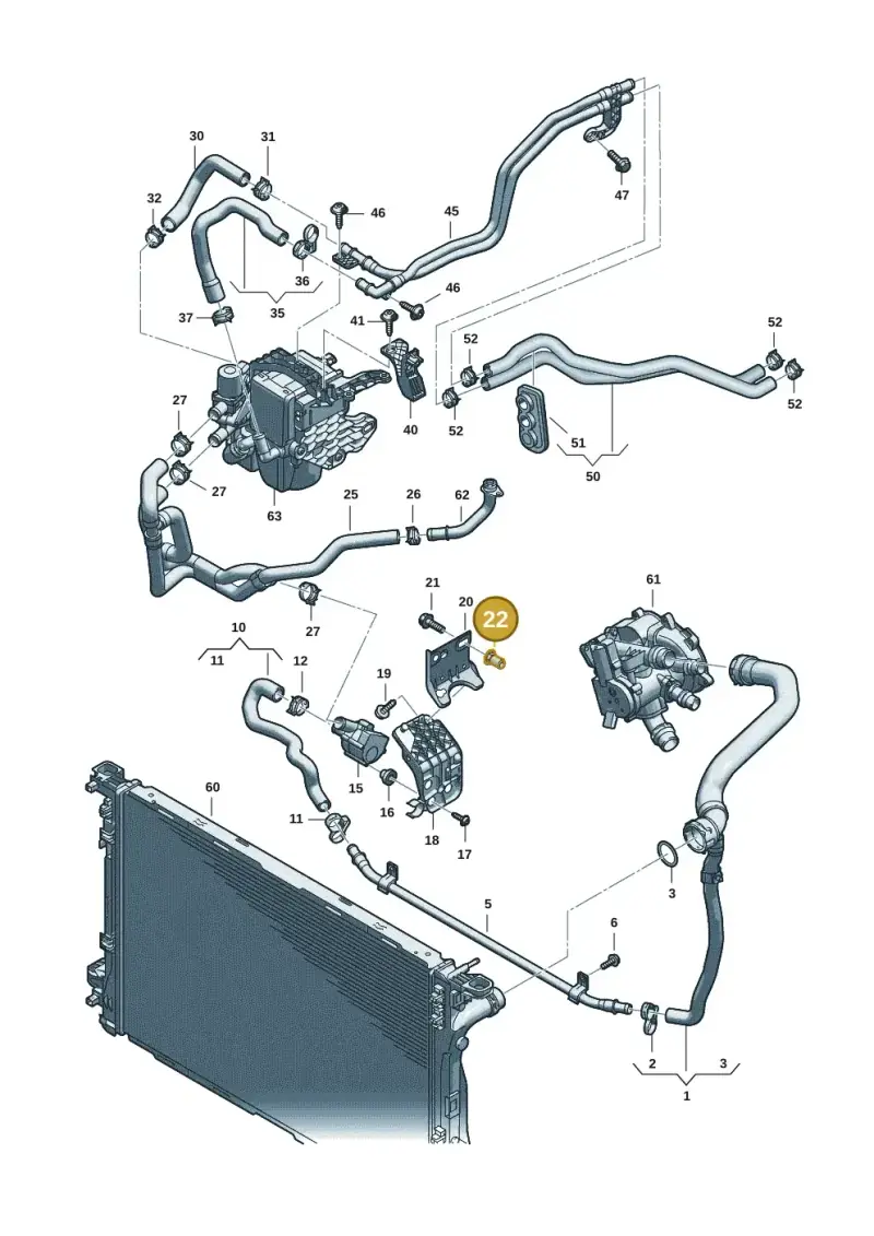 N10580601 — Audi A5 Limo 2.0 (2024-) diagram 8wk121025, position 22