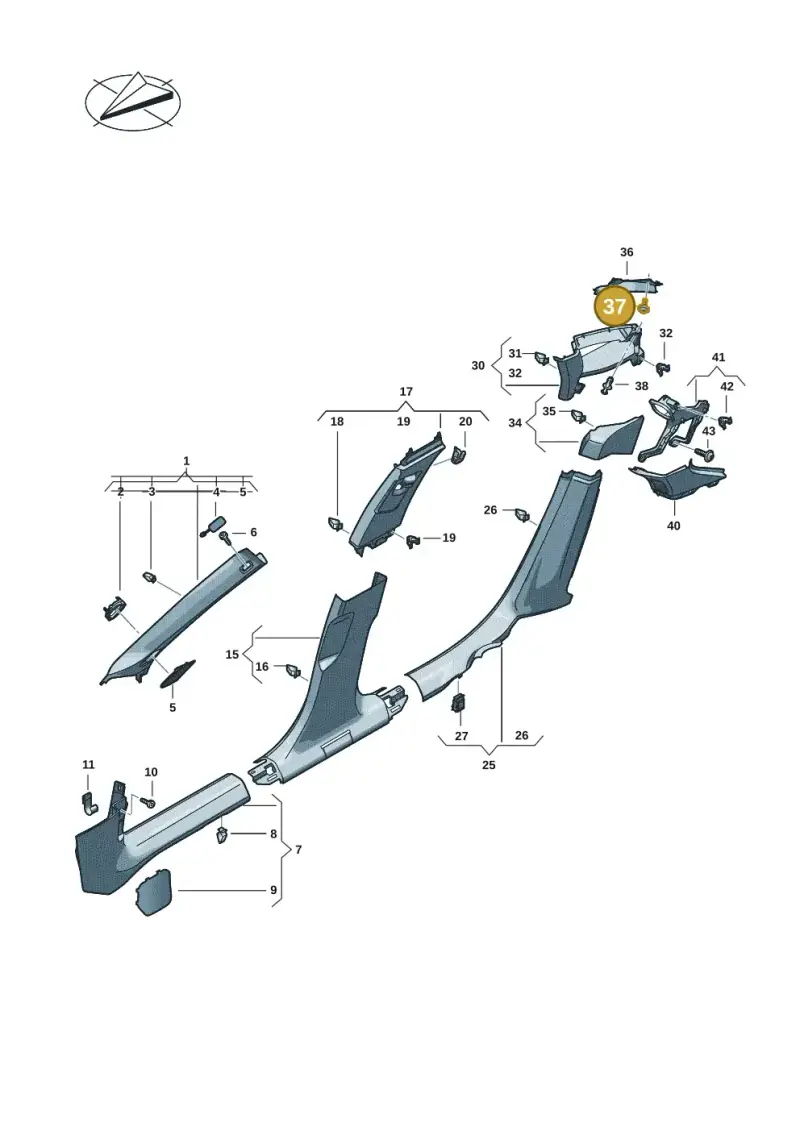 N10583501 — Audi A5 Limo 2.0 (2024-) diagram 8wh867650, position 37