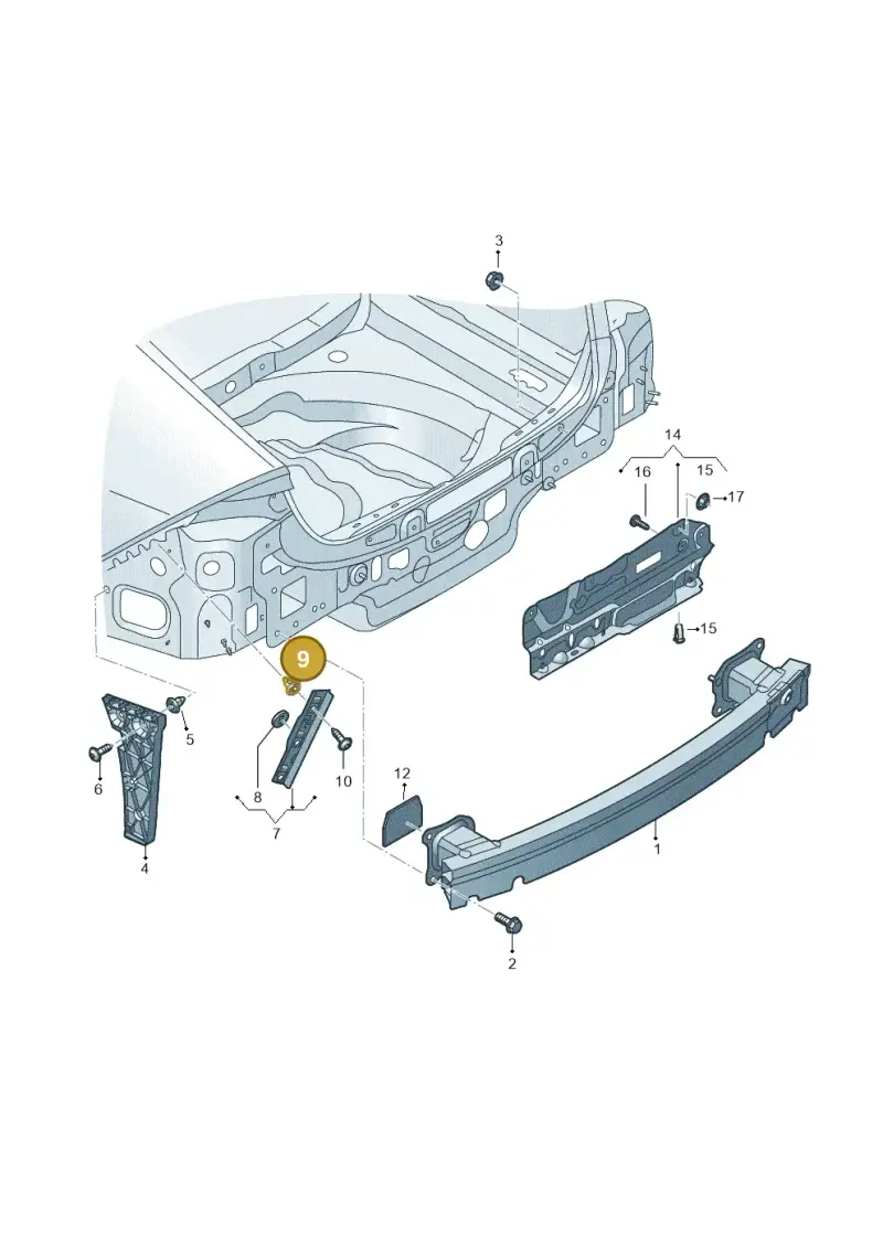N10596201 — Audi RS7 Sportback (2019-) diagram 538807500, position 9