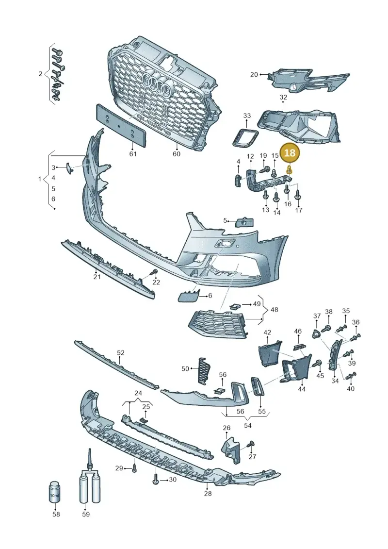 N10596201 — Audi RS3 Limousine (2017-2020) diagram 853807200, position 18
