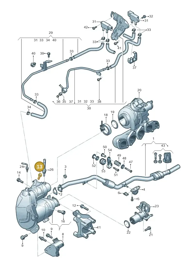 N10604403 — Audi A6 2.0 (2018-) diagram 430253610, position 13