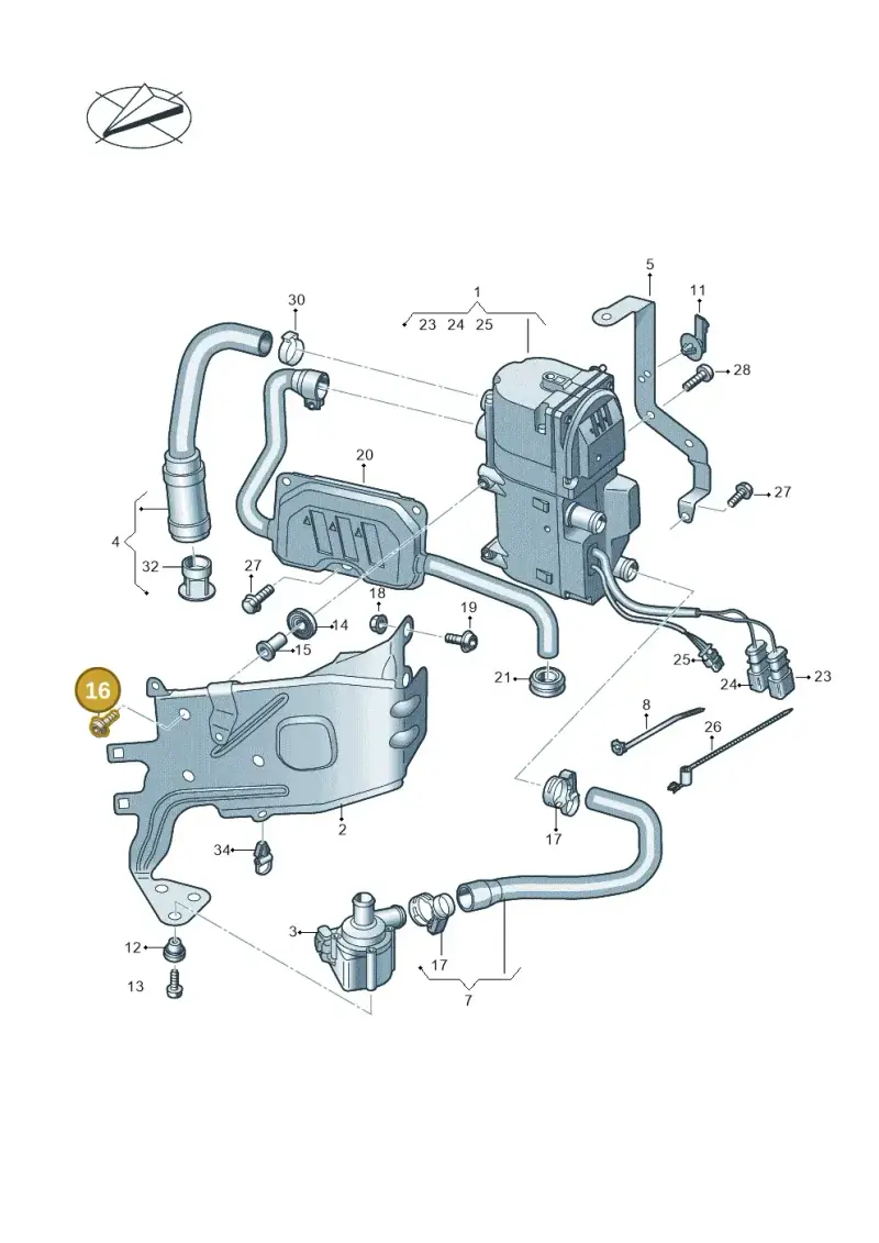 N10607601 — Audi A6 2.0 (2018-) diagram 435261000, position 16