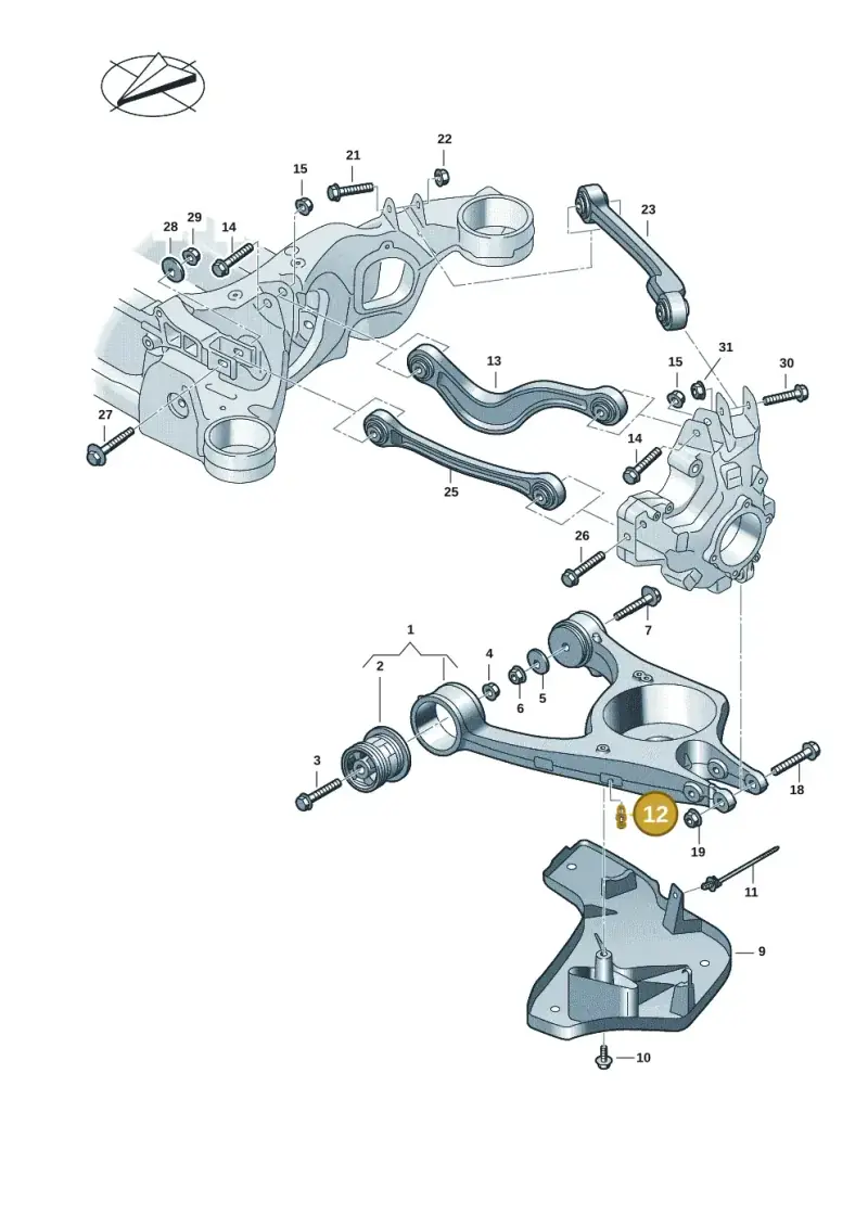 N10608501 — Audi RS e-tron GT (2020-2020) diagram 4j1505300, position 12