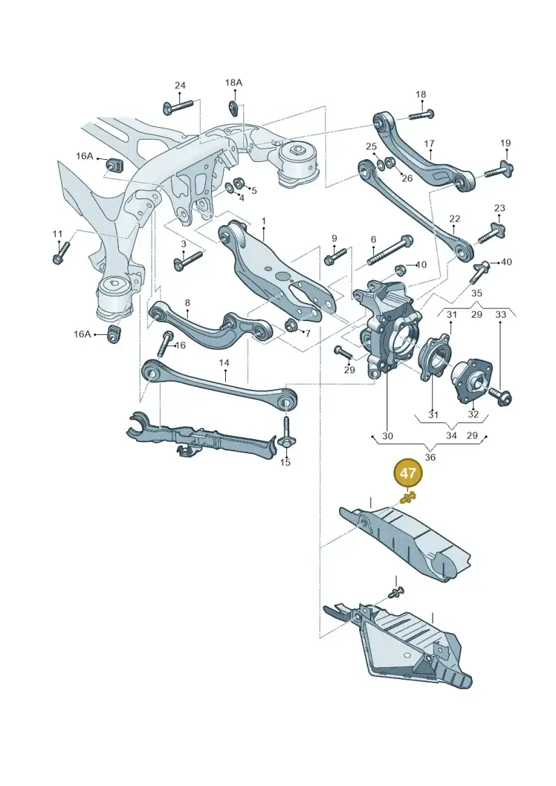 N10608501 — Audi A8L (2017-2022) diagram 838505200, position 47