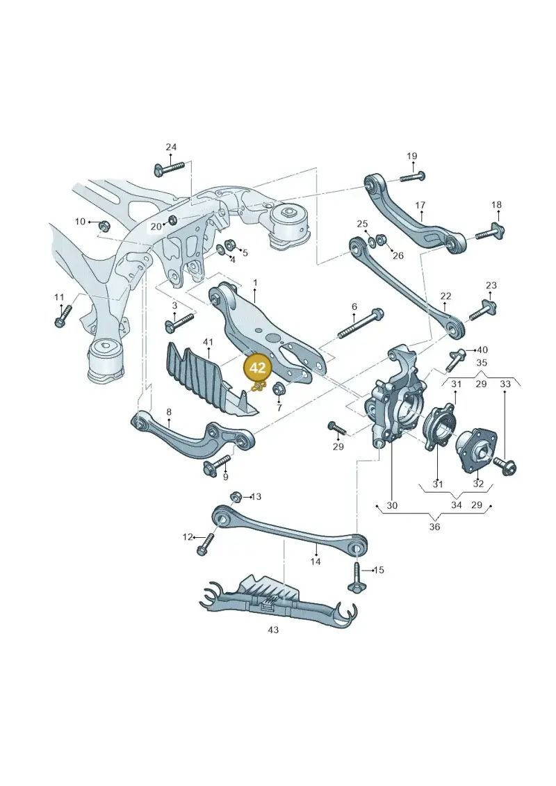 N10608501 — Audi RS4 Avant (2017-) diagram 849505300, position 42