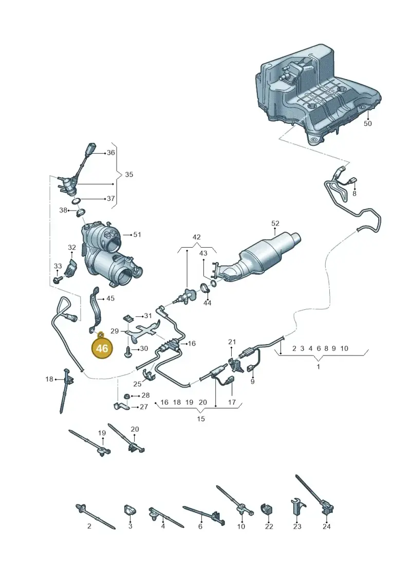 N10609206 — Audi A6 2.0 (2018-) diagram 430201520, position 46