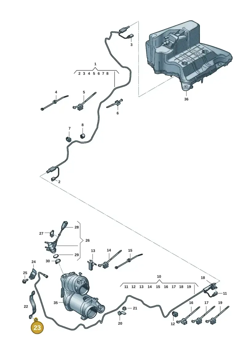 N10609206 — Audi A6 2.0 (2018-) diagram 435201065, position 23