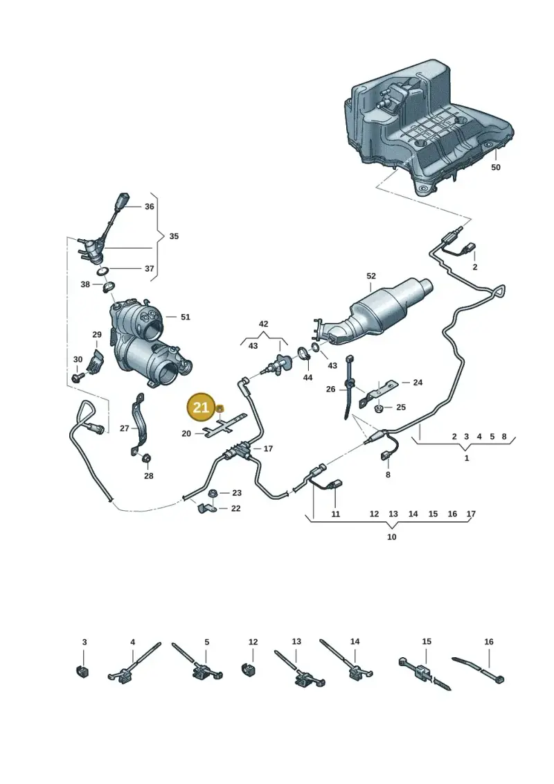 N10609206 — Audi A5 Sportback (2016-2020) diagram 849201525, position 21