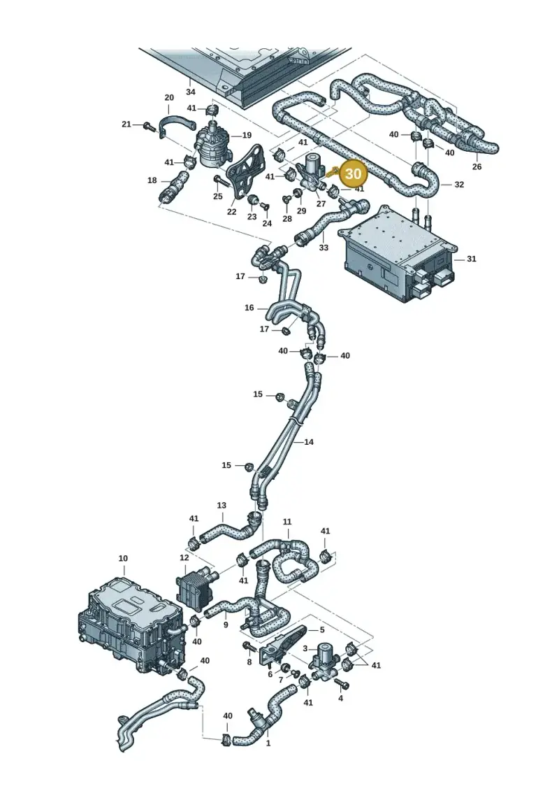 N10611201 — Audi A8L (2017-2022) diagram 838121077, position 30
