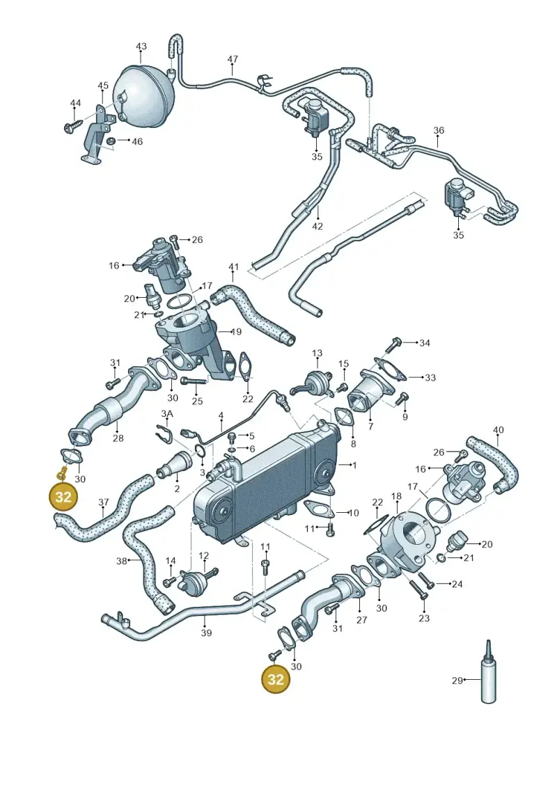 N10617401 — Audi Q7 qu. 3.0 TDI (2009-2015) diagram 493131200, position 32