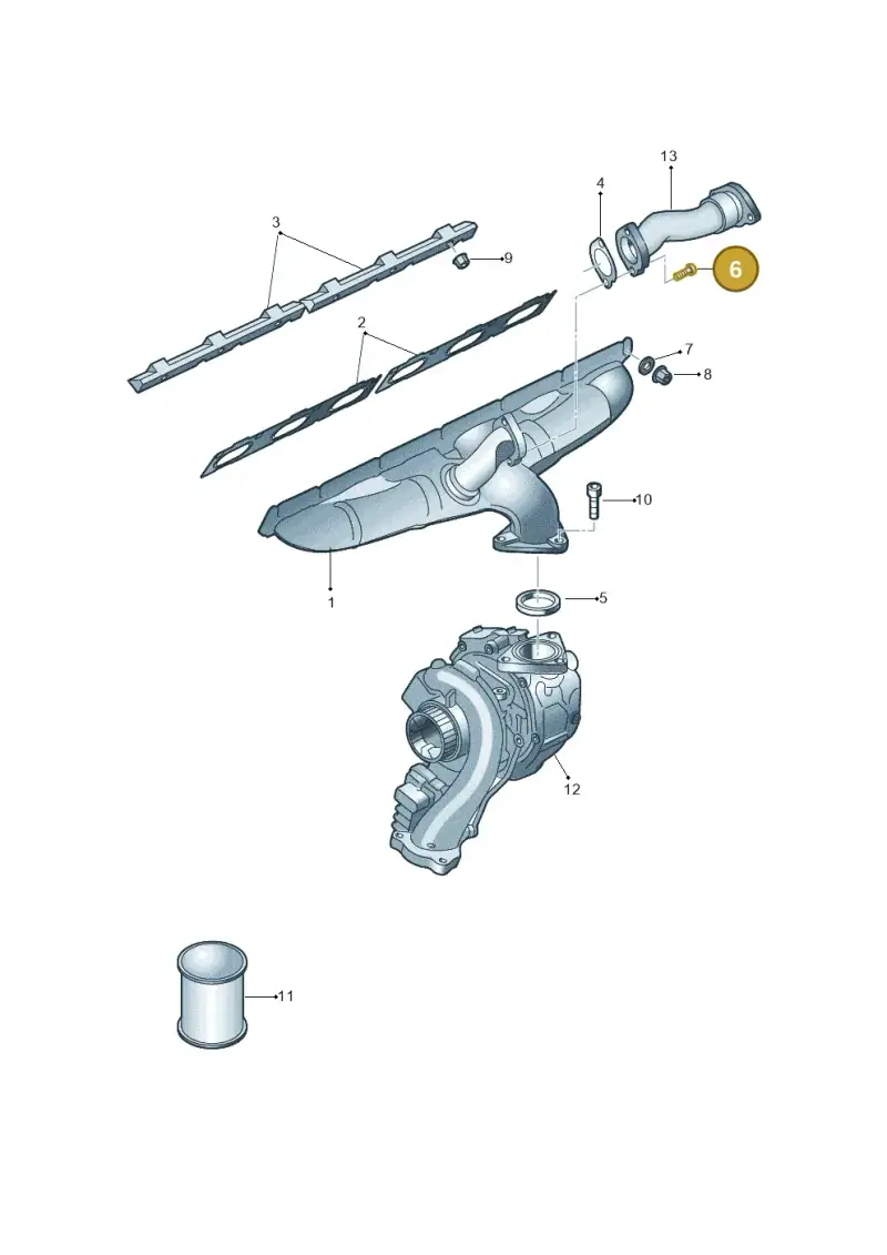 N10617401 — Audi Q7 qu. 3.0 TDI (2009-2015) diagram 493253400, position 6