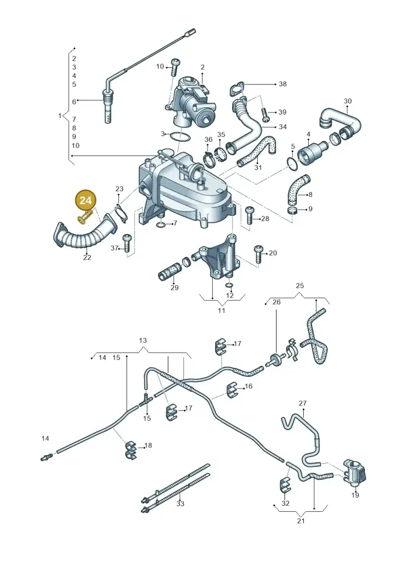 N10617401 — Audi A4 Av. Allroad (2008-2016) diagram 620131650, position 24