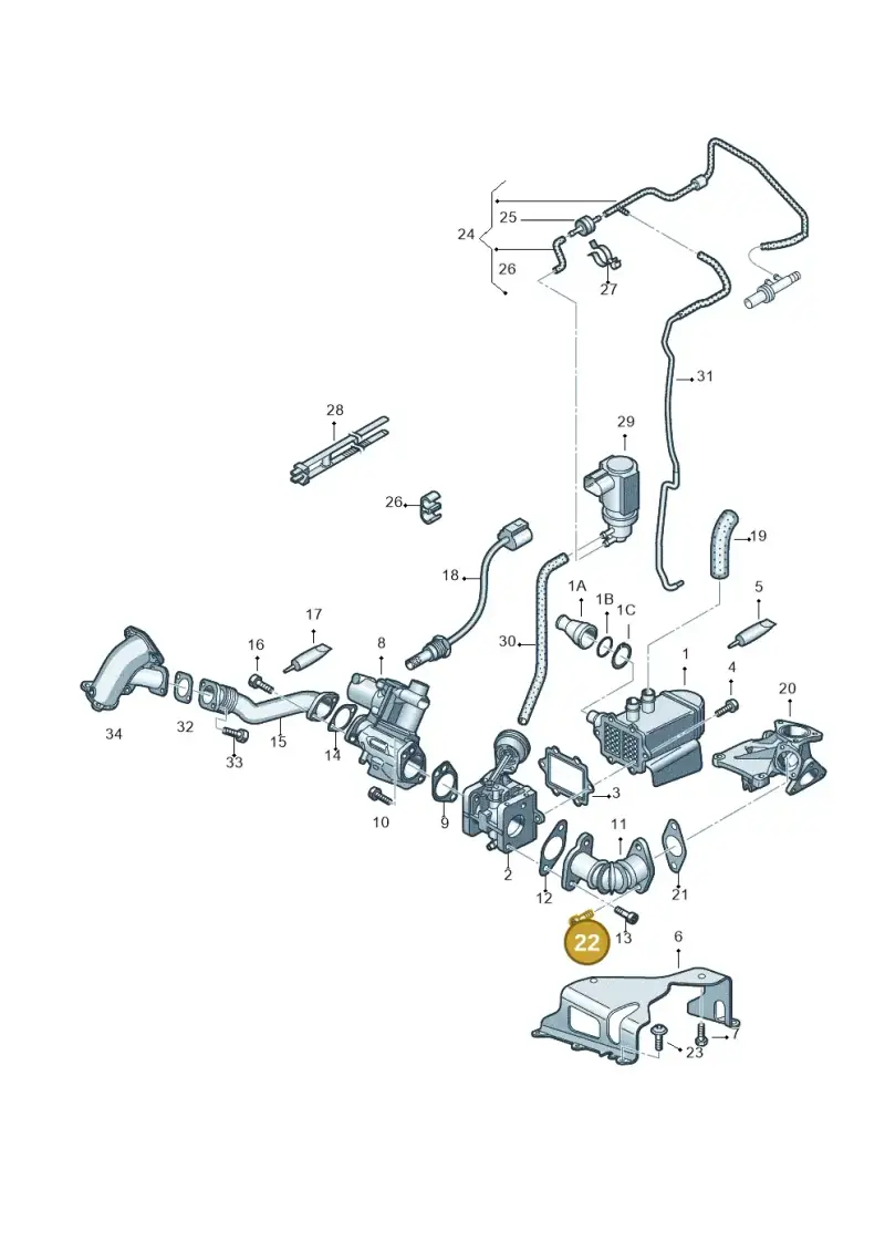 N10617401 — Audi Q7 qu. 3.0 TDI (2009-2015) diagram 631131550, position 22