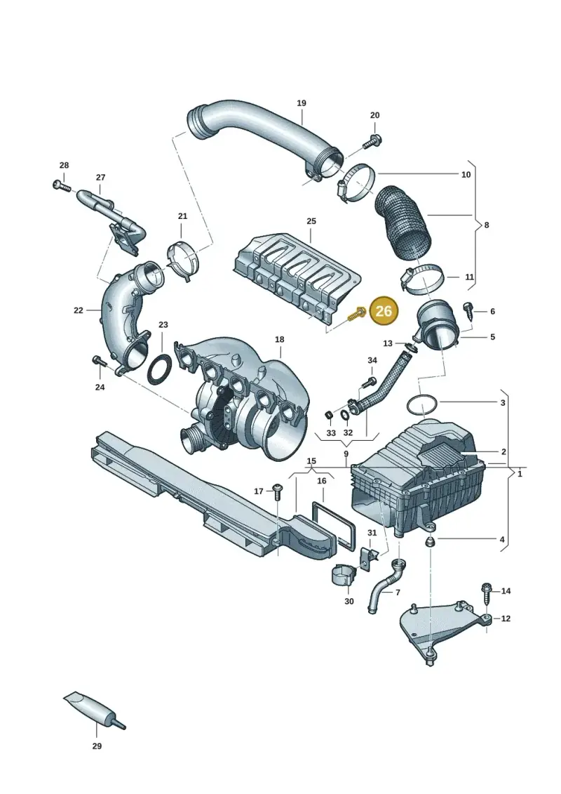 N10619201 — Audi RSQ3 Sportback (2019-2024) diagram f3z133030, position 26