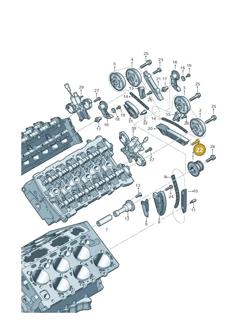 N10623801 — Audi A8L qu. 3.0 TDI (2013-2018) diagram 696109450, position 22