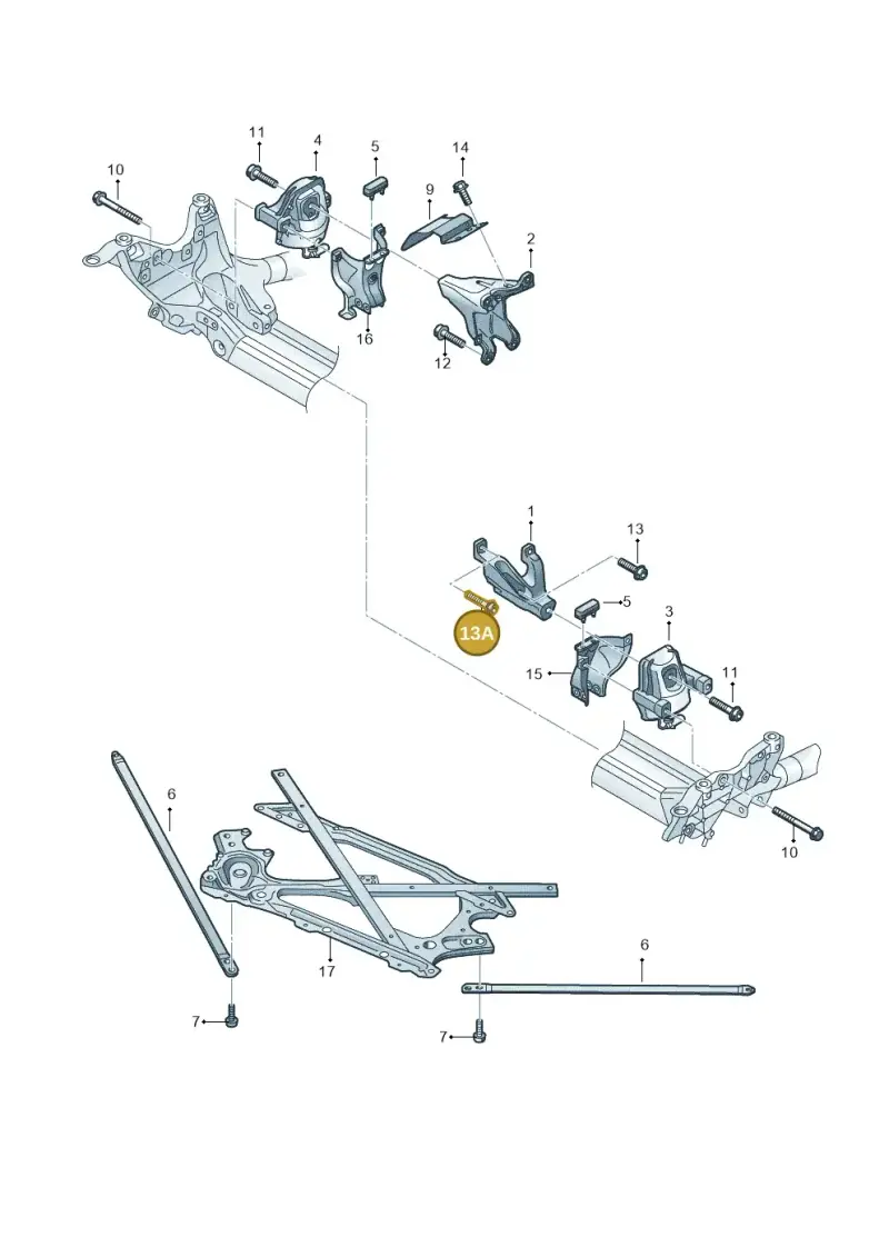 N10625901 — Audi A5 Cabrio 2.0 (2011-2017) diagram 725199100, position 13A