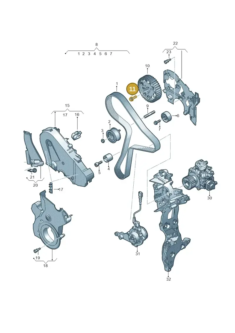 N10628401 — Audi A5 Limo 2.0 (2024-) diagram 8wk109800, position 11