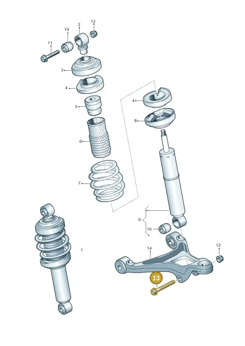 N10629501 — Audi R8 qu. 5.2 (2012-2015) diagram 618411000, position 13