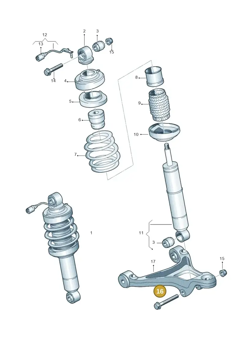 N10629501 — Audi R8 qu. 5.2 (2012-2015) diagram 618411050, position 16