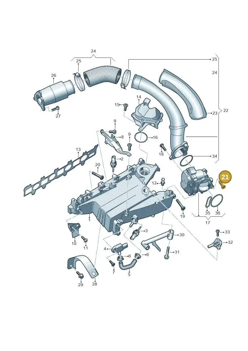 N10632102 — Audi A5 Limo 2.0 (2024-) diagram 430129050, position 21