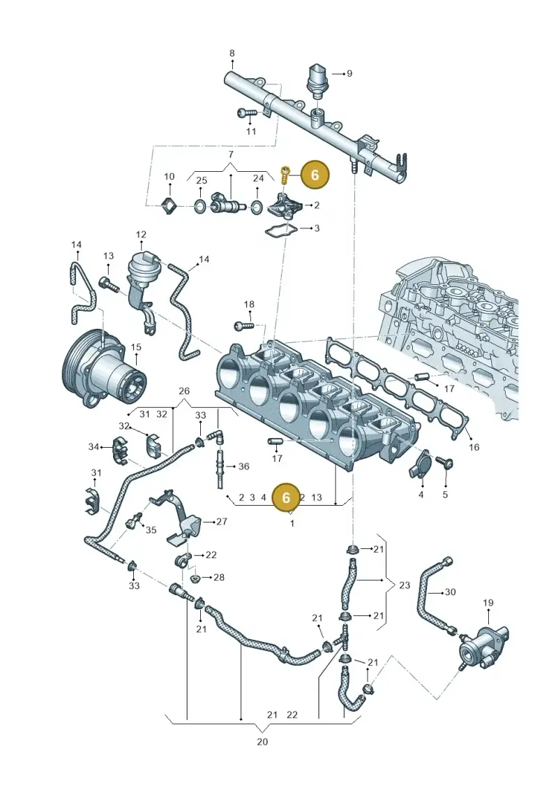 N10644401 — Audi RSQ3 Sportback (2019-2024) diagram 898133340, position 6