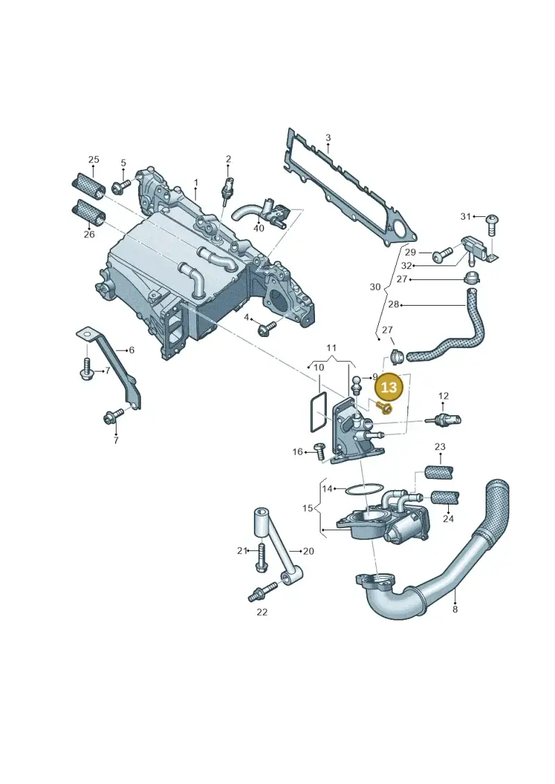 N10644403 — Audi A6 2.0 (2018-) diagram 430129550, position 13