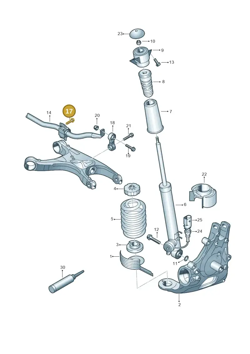 N10644701 — Audi A7 Sportback (2014-2018) diagram 620511000, position 17