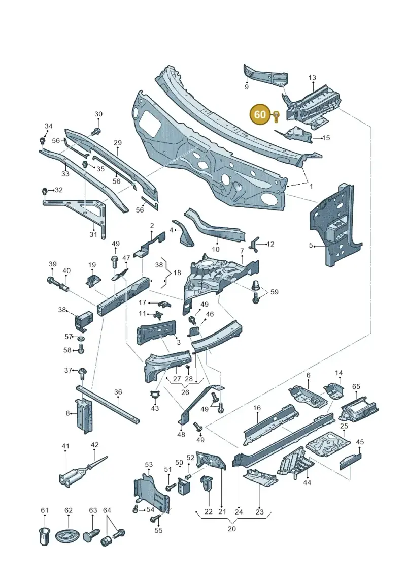 N10653401 — Audi Q7 qu. 3.0 TDI (2015-2019) diagram 859805000, position 60