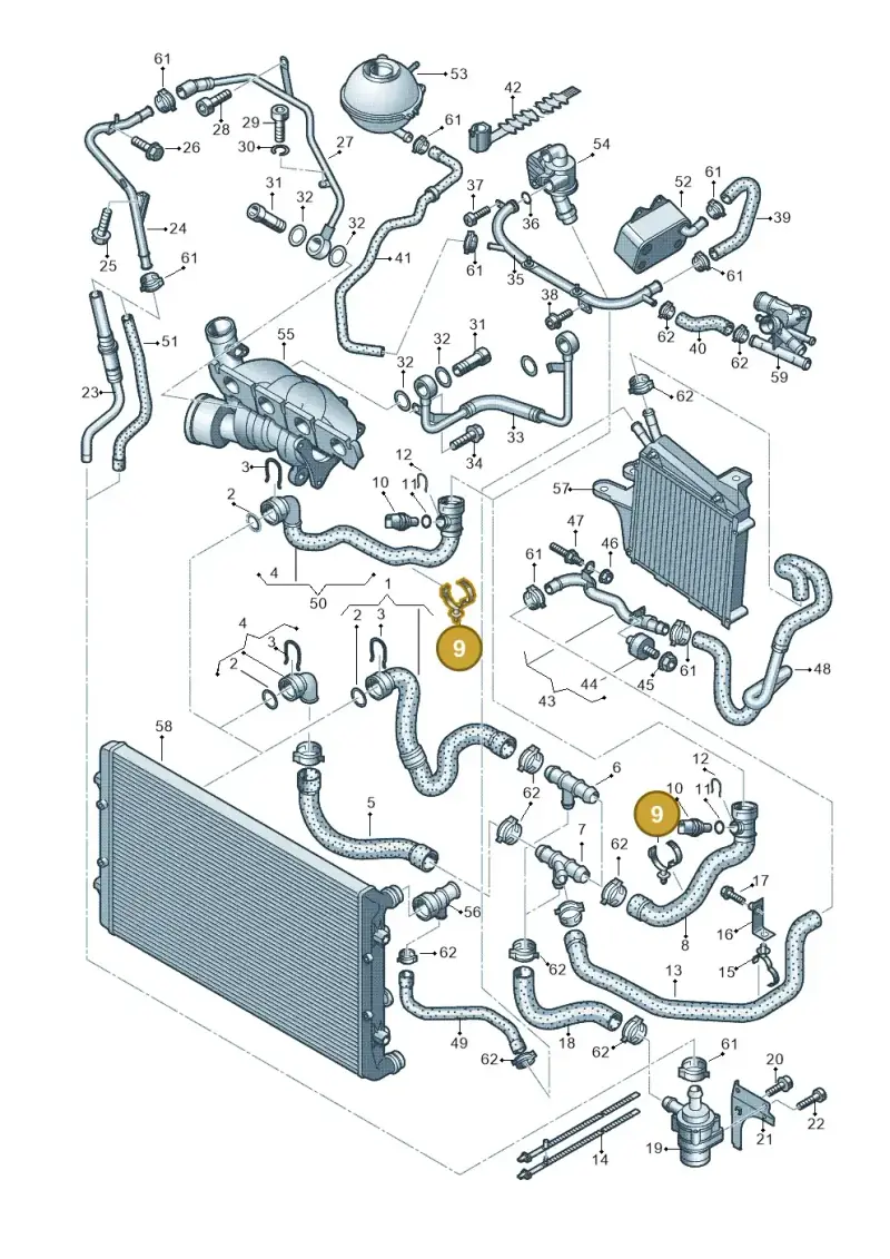 N10654001 — Audi A3 Sportback (2008-2013) diagram 412121440, position 9