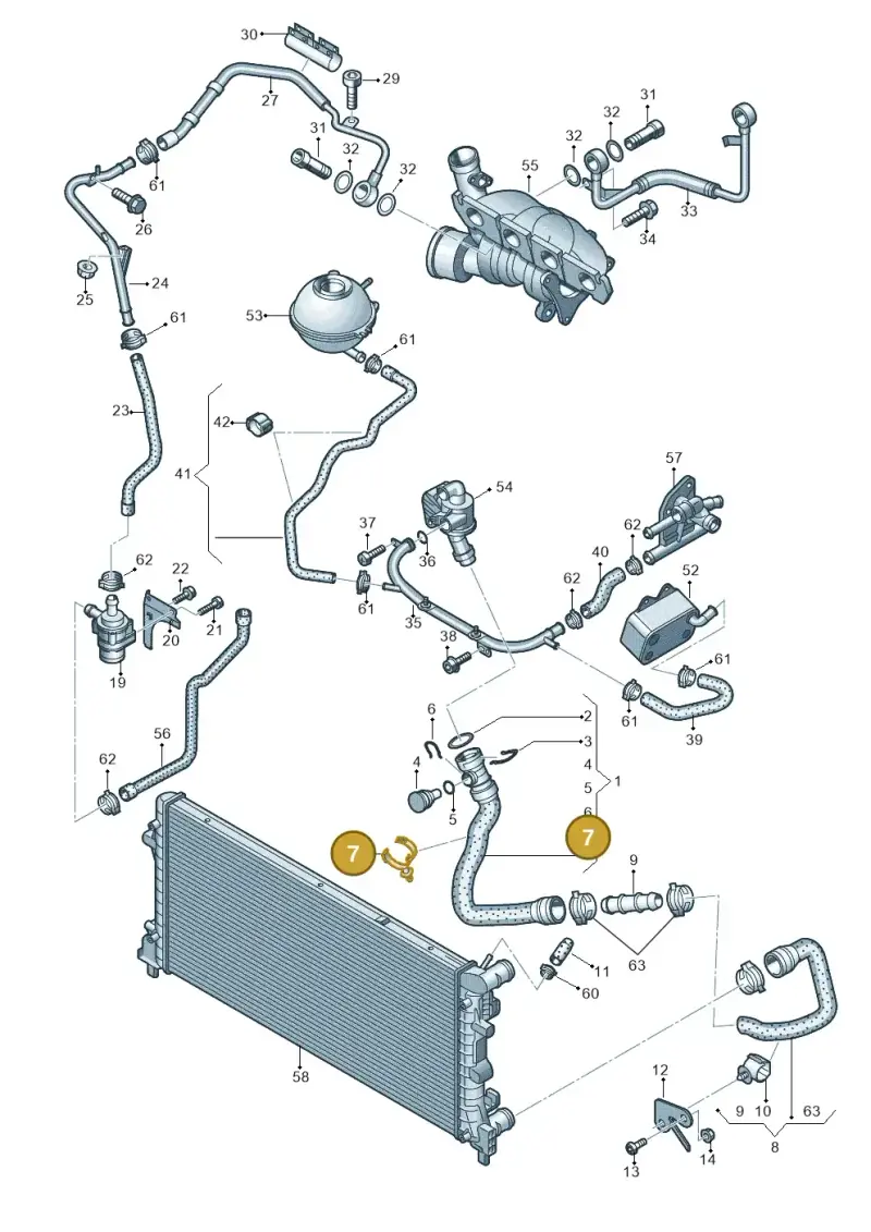 N10654001 — Audi A1 Sportback (2010-2015) diagram 708121500, position 7