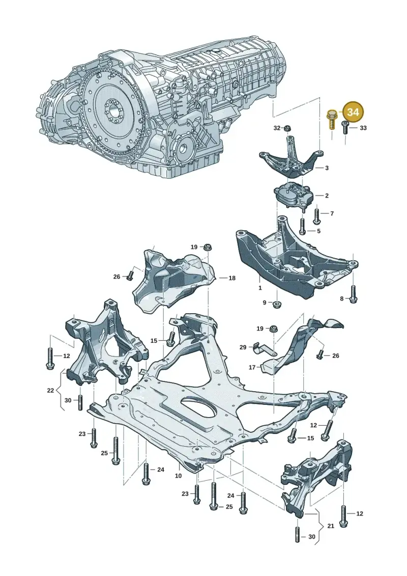 N10661101 — Audi A5 Limo 2.0 (2024-) diagram 8wk399100, position 34