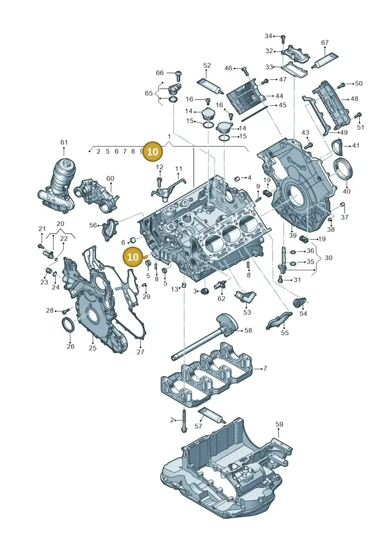 N10667801 — Audi Q8 Quattro 3,0 (2018-) diagram 429103500, position 10