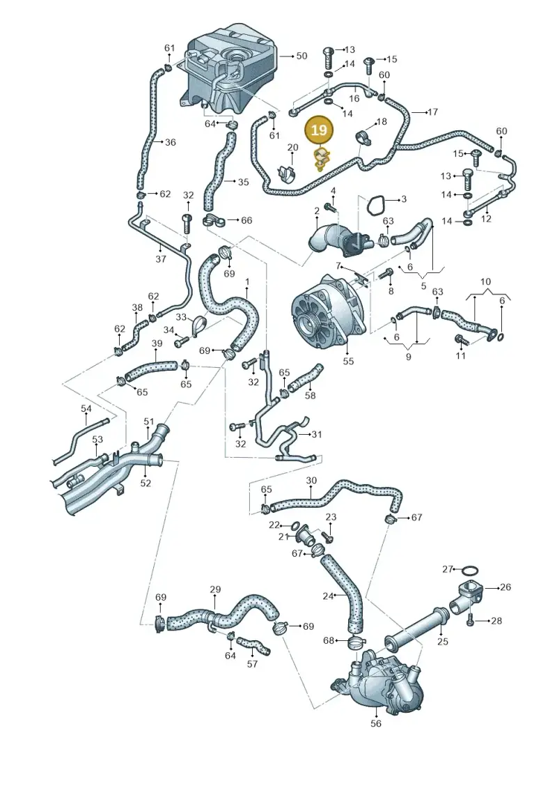 N10670001 — Audi R8 qu. 5.2 (2012-2015) diagram 752121410, position 19