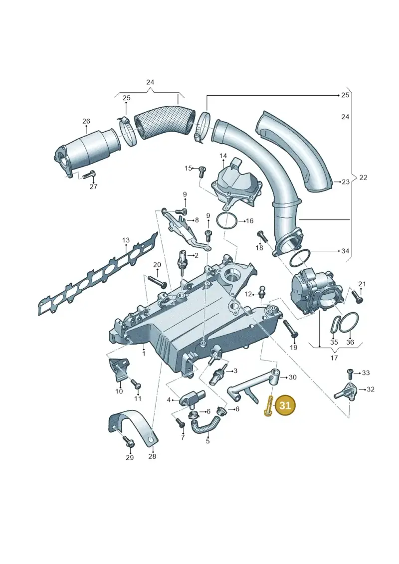 N10672001 — Audi A5 Limo 2.0 (2024-) diagram 430129050, position 31