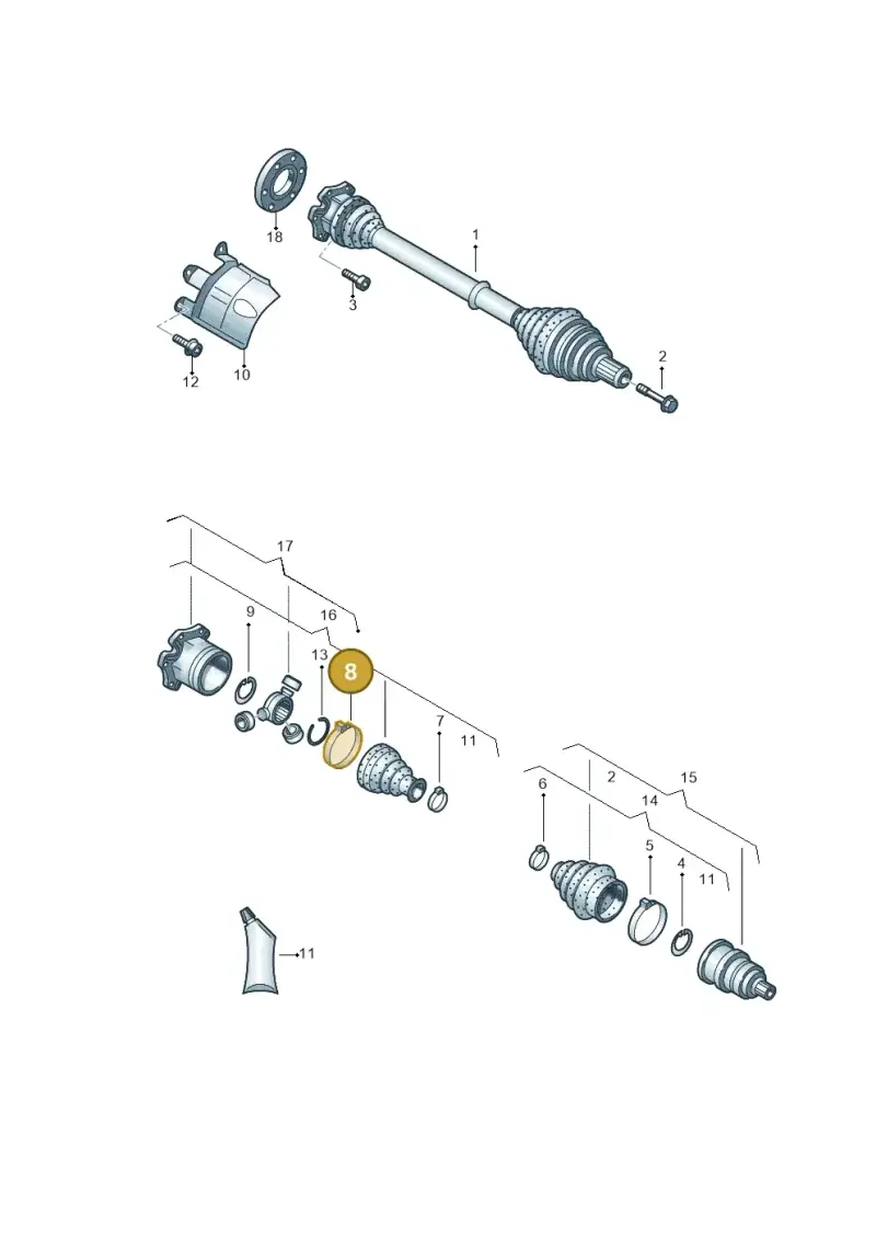 N10672101 — Audi RS6 Avant (2013-2018) diagram 758407300, position 8