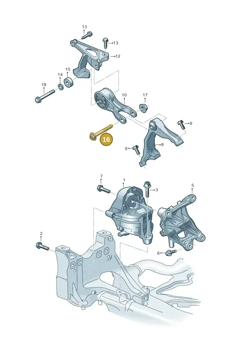 N10680203 — Audi RS Q8 Quattro (2019-) diagram 595199800, position 16