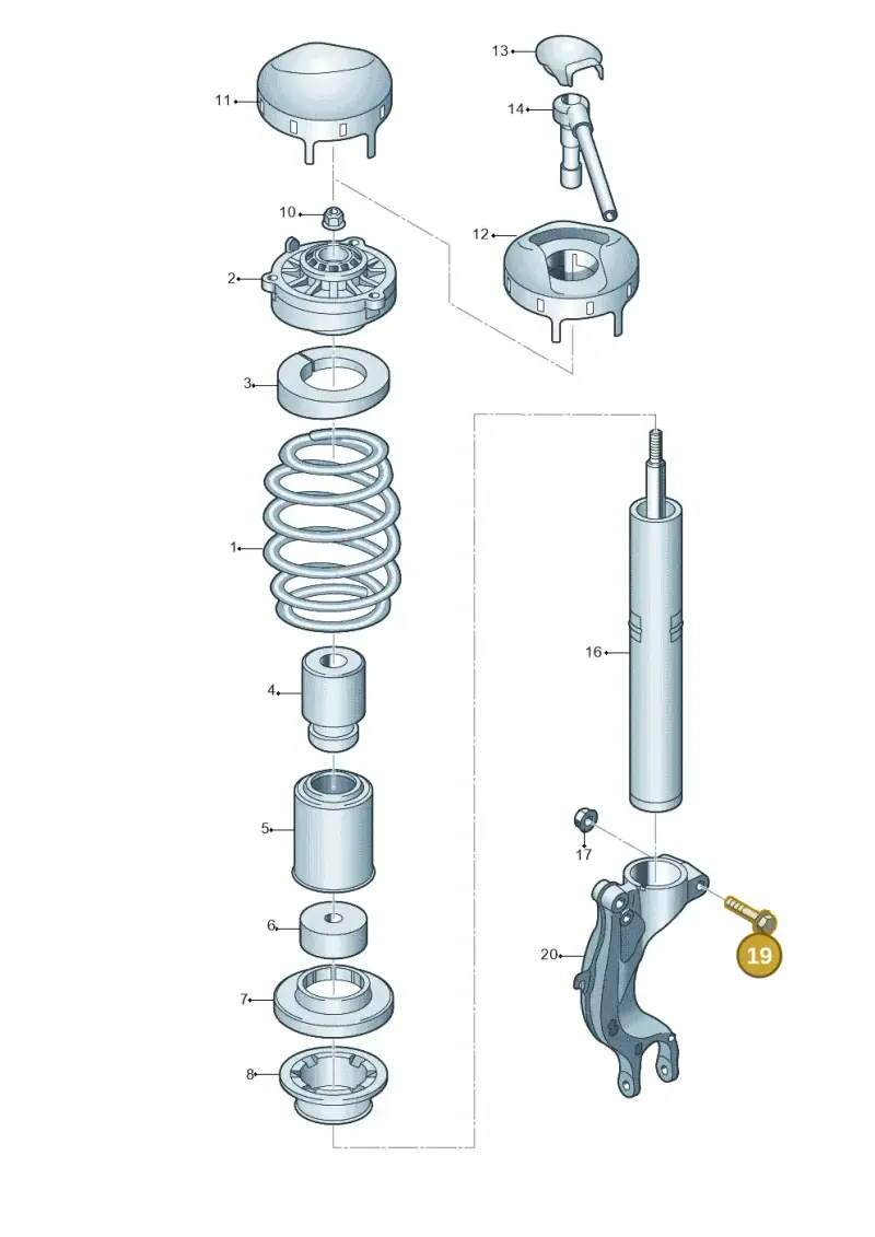 N10688301 — Audi A4 2.0 (2015-2019) diagram 849411000, position 19