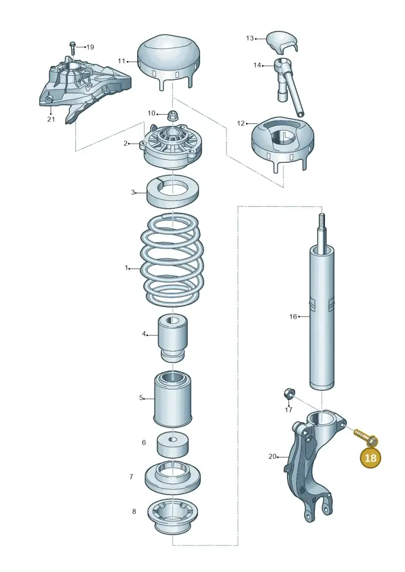 N10688301 — Audi RS4 Avant (2017-) diagram 896411000, position 18
