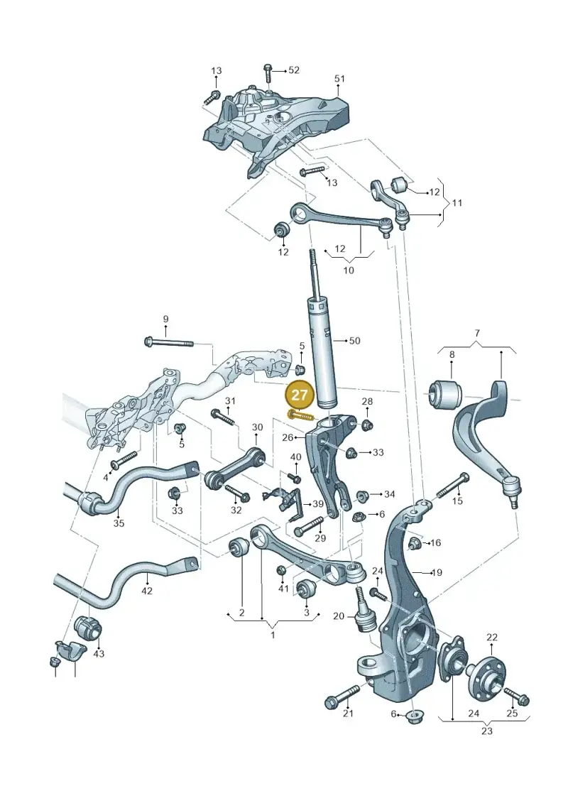 N10688301 — Audi RS4 Avant (2017-) diagram 897407000, position 27